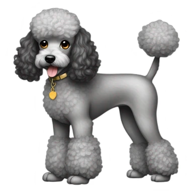 Dog Standart Poodle full body sticker