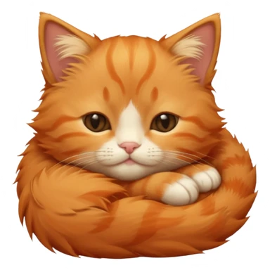 cute orange kitten sleeping sticker