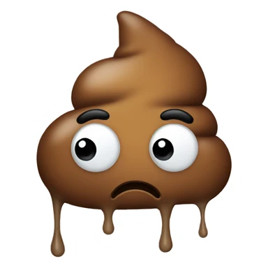 poop emoji crying  sticker
