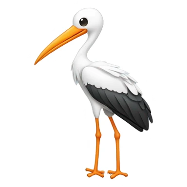 stork bringing a push notification sticker