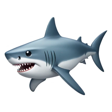 Shark with food sticker