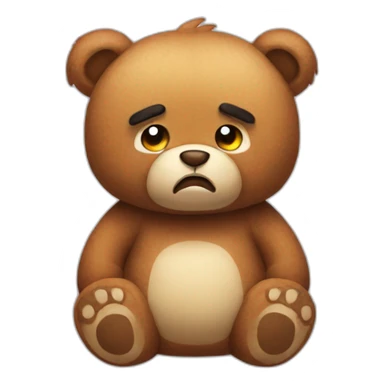 really angry and offended cute cuddly bear toy sticker