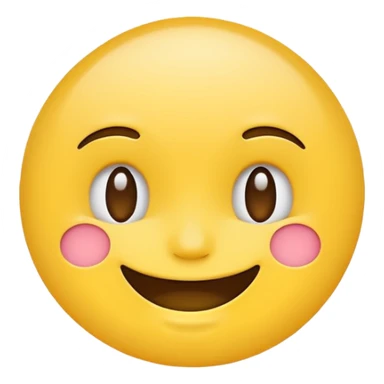 Create a hand drawn flat Smile reaction emoji for a new social media app sticker