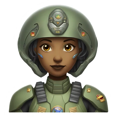 military alien female sticker