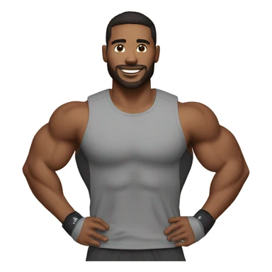fitness trainer male sticker