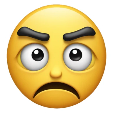 Angry eyes with sad mouth sticker