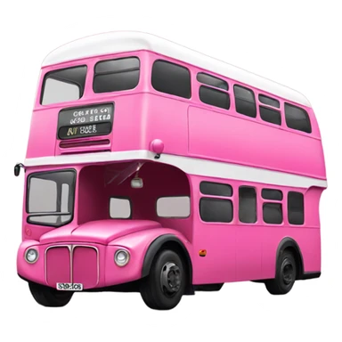 pink bus london sticker