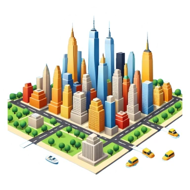 3d citymap of new york sticker