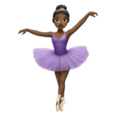 Black girl ballerina in purple tutu sticker