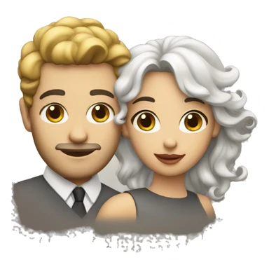 Italian man and woman singer  sticker