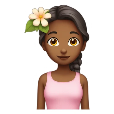 Girl with the flower  sticker