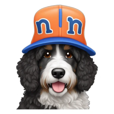 bernedoodle mets hat sticker