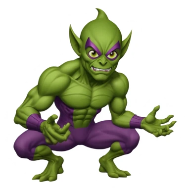 Green goblin classic Spiderman  sticker
