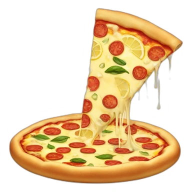 Pizza millshake with lemons sticker