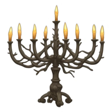 seven-branched candelabrum sticker