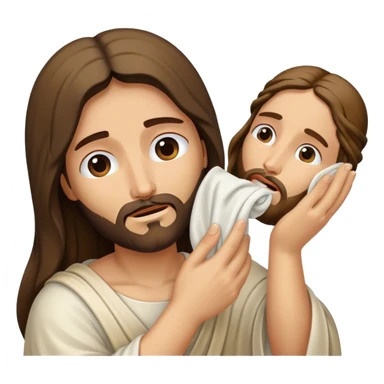 veronica wipes the face of jesus sticker