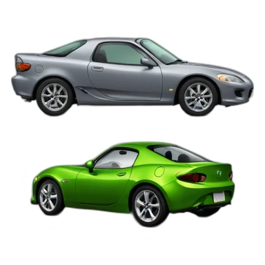 mazda sport 2 verde y Honda CV-R,gris sticker