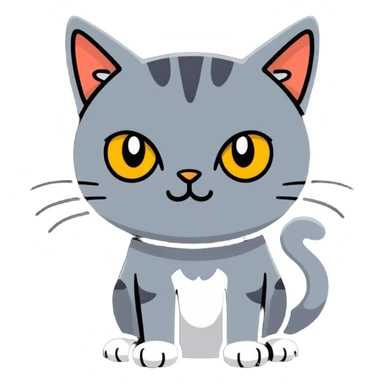 suspicious looking cat peeking from behind something, cartoonish sticker style sticker