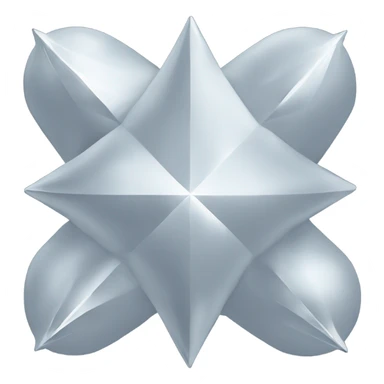 4 point star rounded corner diamond sticker