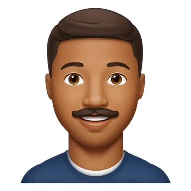 michael b jordan with mustache sticker