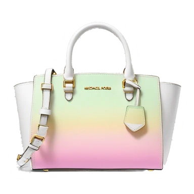 Realistic pastel to white ombre michael kors satchel purse. sticker