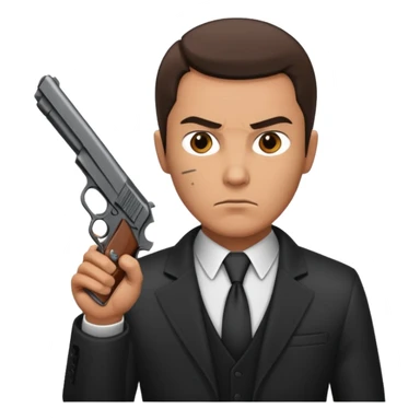 hitman with pistol sticker