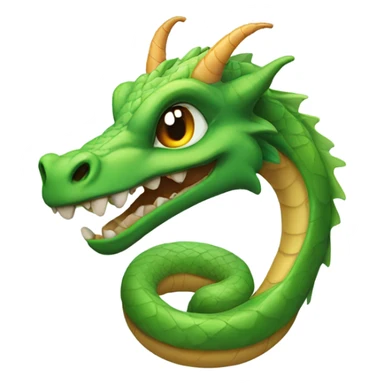 Dragon with a snake on its head sticker