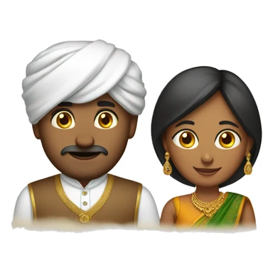 india  husband and wife  sticker