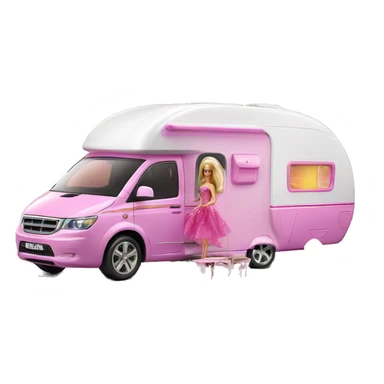 Barbie dream house Caravan-motorbike  sticker