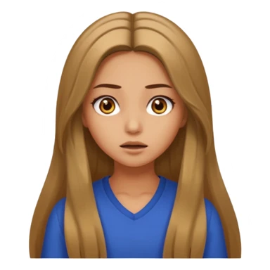 pretty long hair girl middle parted, amazed, good clothes, tanned, baddie sticker