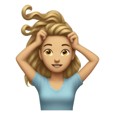 Girl doing a hair flip  sticker