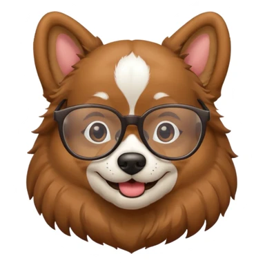 Dog wearing glasses sticker