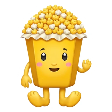 Popcorn with feet  sticker