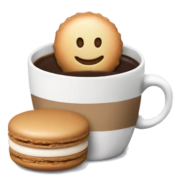 Macaroons and coffee cup sticker