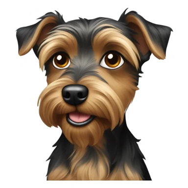 A mainly black dog Yorkshire-terrier/yorky mix sticker
