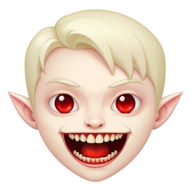 cute mouth vampire fangs sticker
