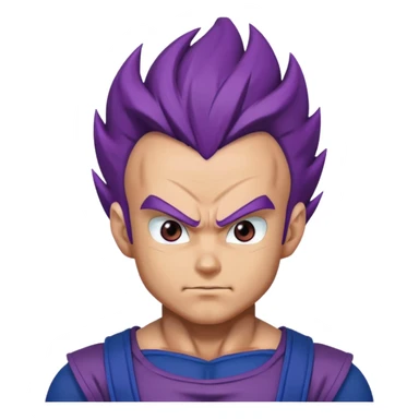 Vegeta ultra ego with purple hair sticker