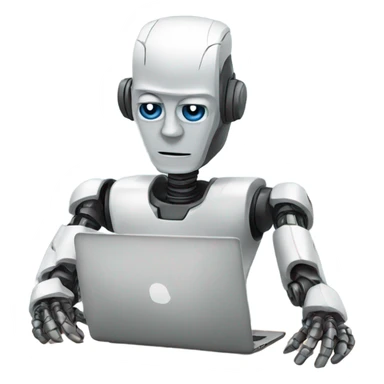 robot who who writes sticker