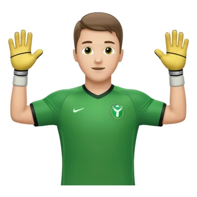soccer goalkeeper standing arms out wide sticker