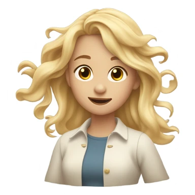 levitating blonde girl  sticker