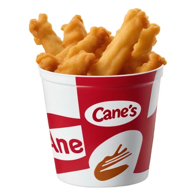 raising canes box combo with soda sticker
