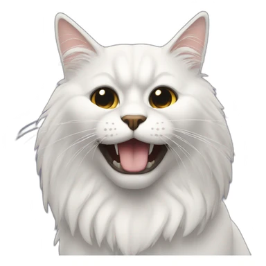Chat roue avec des tache blanche sticker