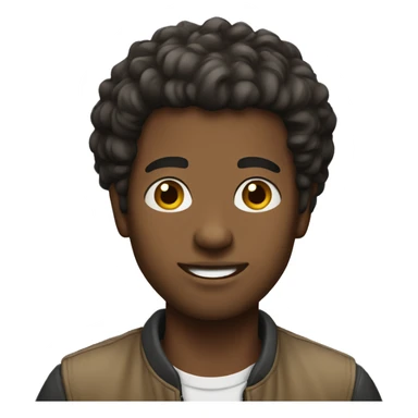 28-year-old man with decent clothes and African hair. sticker