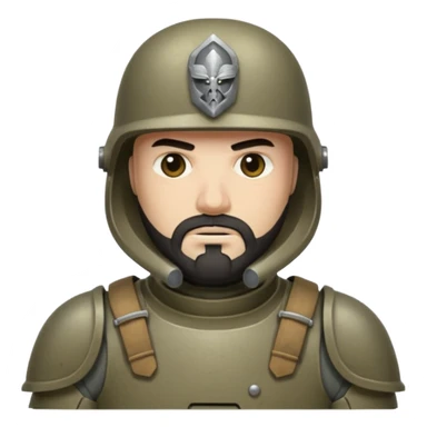 Heavy-armored trooper with short dark beard.































 sticker