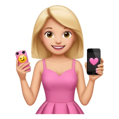 woman Social, diplomatic, stylish — the ultimate people-pleaser. in pink dress 
more dinamic emoji  sticker
