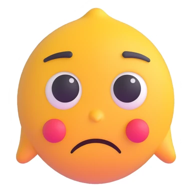 3D emoji of a sad face with a single tear sticker