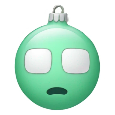 Pastel Green ornament with winter pin  sticker