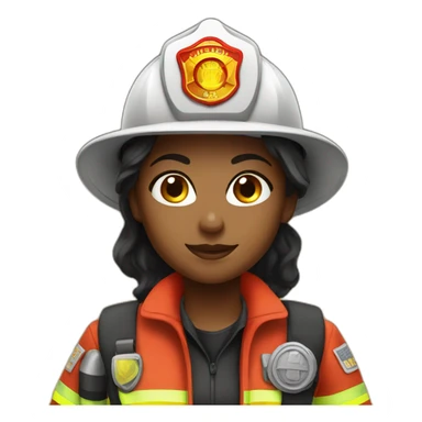 Firefighter woman sticker