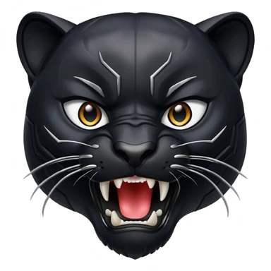 Black panther roar emoji sticker