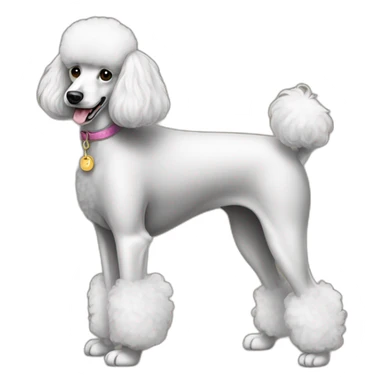 Dog Standart Poodle full body sticker